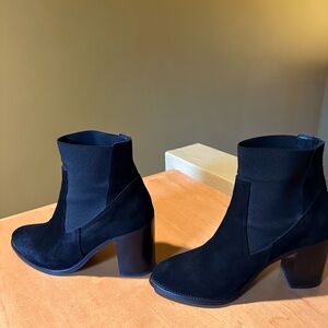 Steven Madden Holland Black Leather Booties